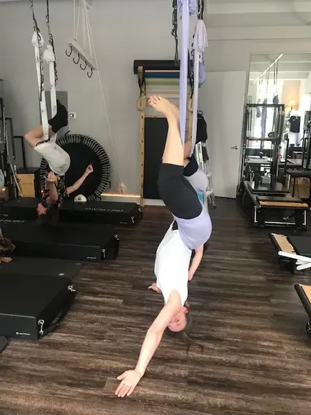 AntiGravity aerial hammock inversion pose