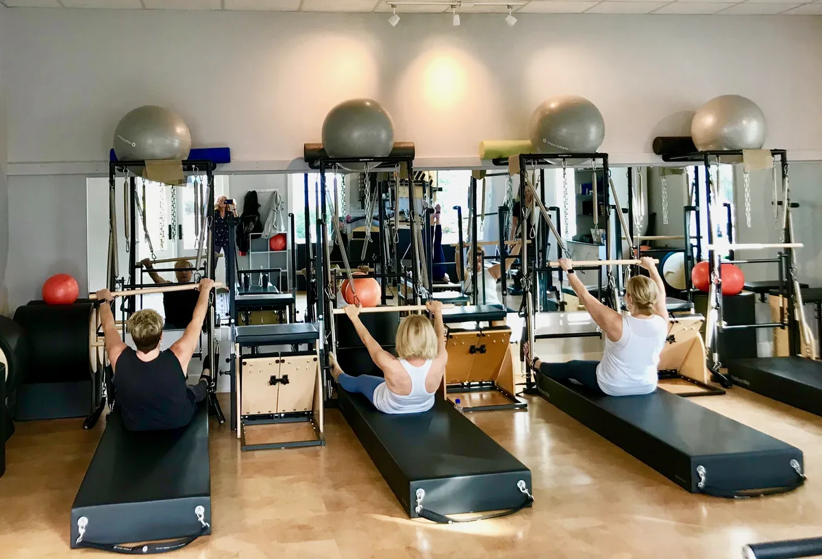 Group Pilates Tower and Reformer class at Dancing Hammock